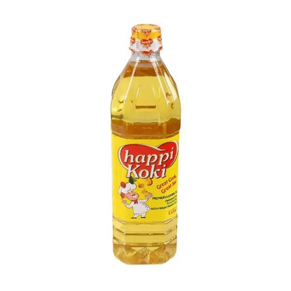 Dầu ăn Happy Koki chai 1 lít Thùng 12 chai